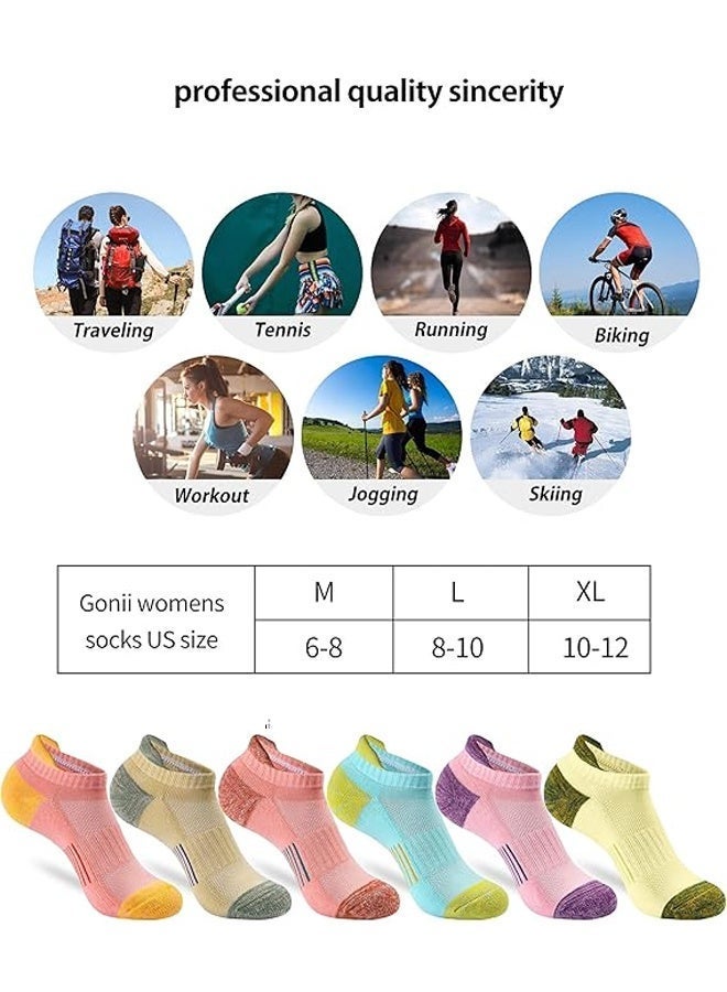 5 pairs of women's running socks, made of cushioned cotton, invisible athletic socks (random color) - Image 5